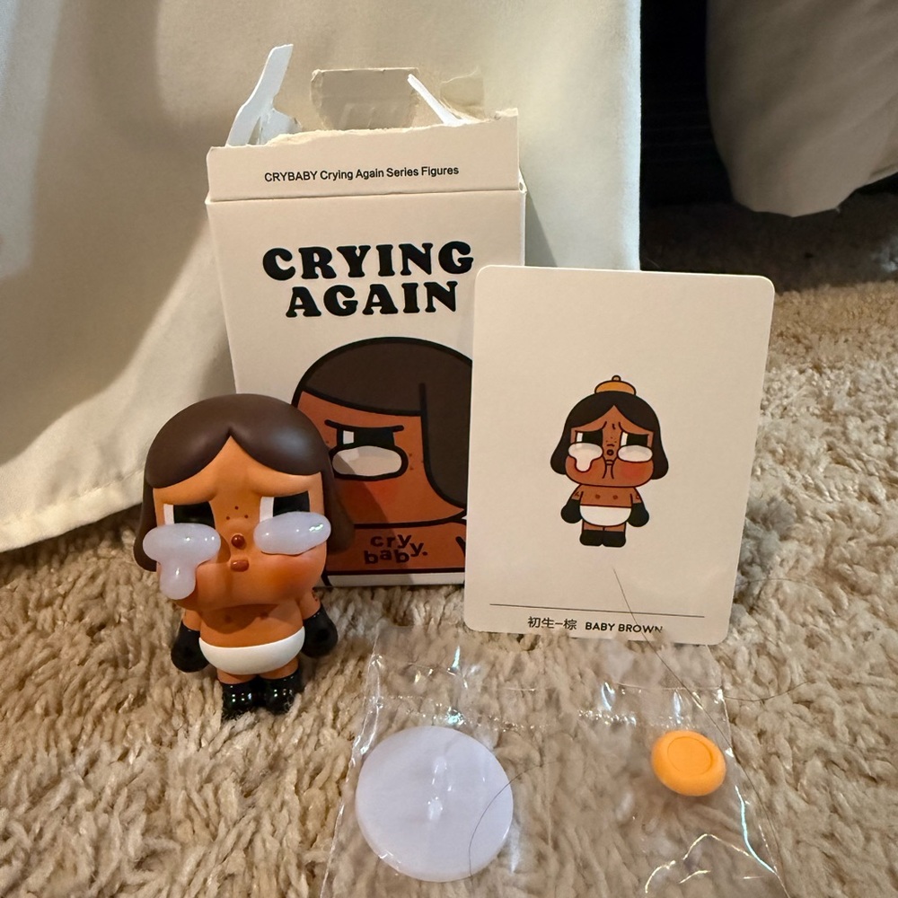 Pop mart Crybaby Crying Again Series Figure- Baby brown